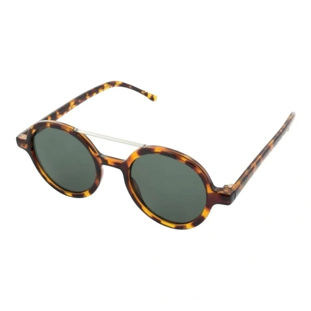 KOMONO Vivien Tortoise Demi Sunglasses NEW round brown gold UV400